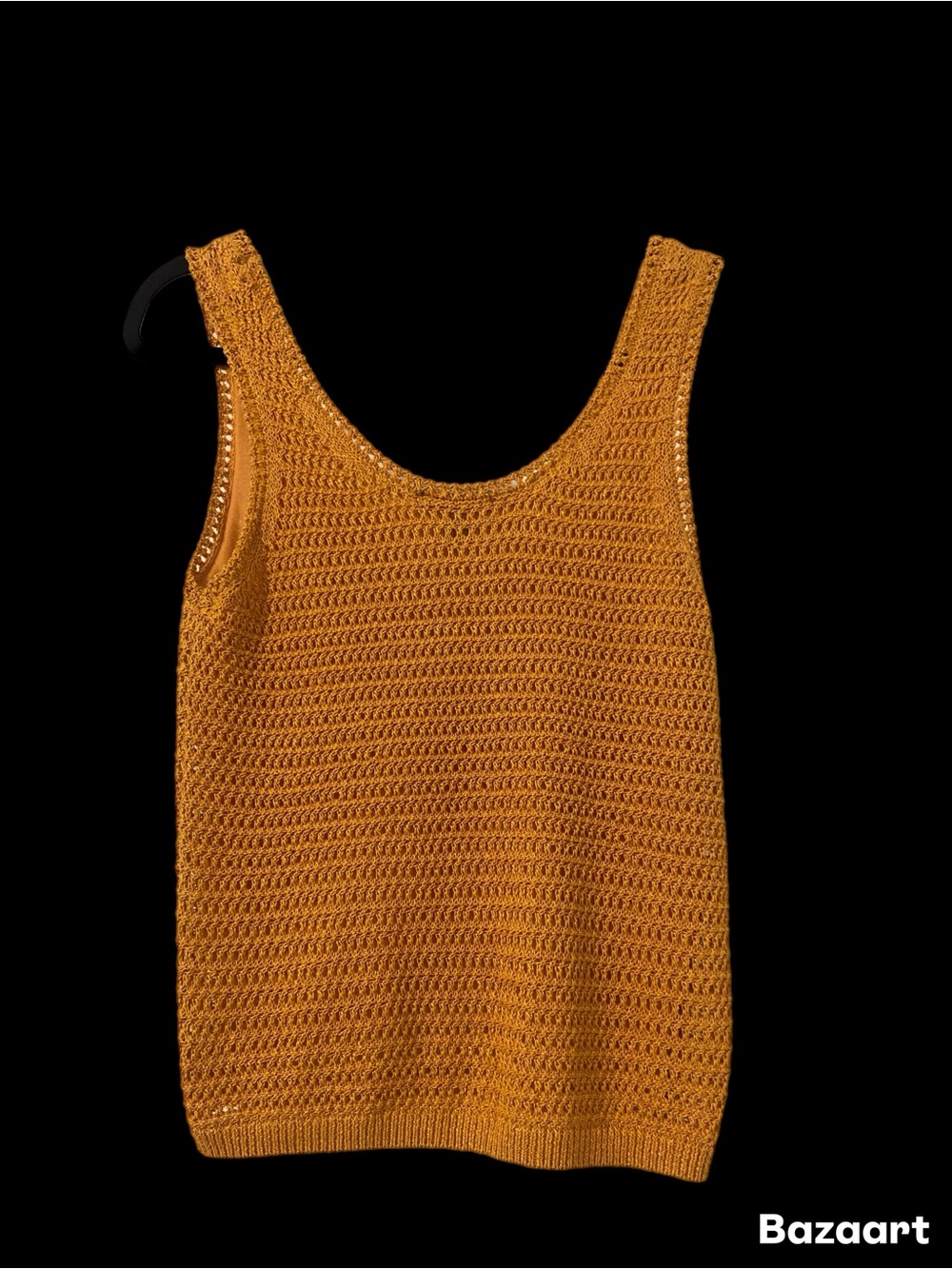 Tribal Mustard Crochet Tank Top - Women's